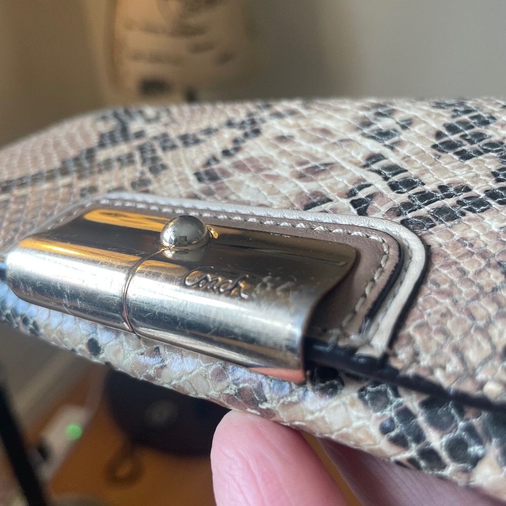 Coach Tan/Brown Python Leather Continental Wallet - image 2